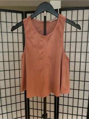 Fashion Nova Dusky Rose Sleeveless Top with Back Zip